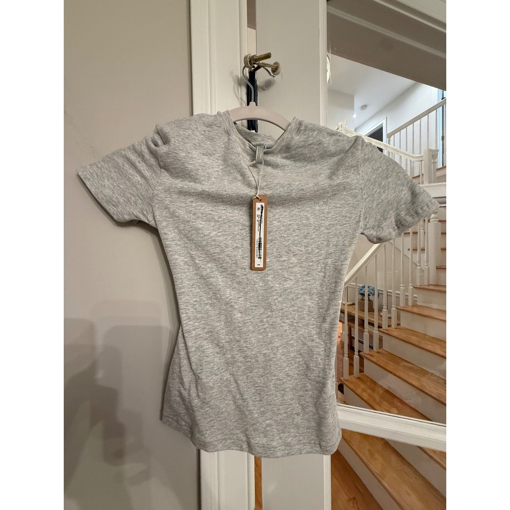 SKIMS Cotton Jersey T-Shirt Light Heather Grey Crew Neck  XXS